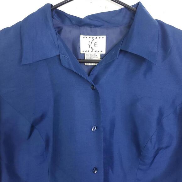 Vintage Jacket Womens M Silk Sequin Embroidered Florals Mature Formal Event ICE - Picture 3 of 9